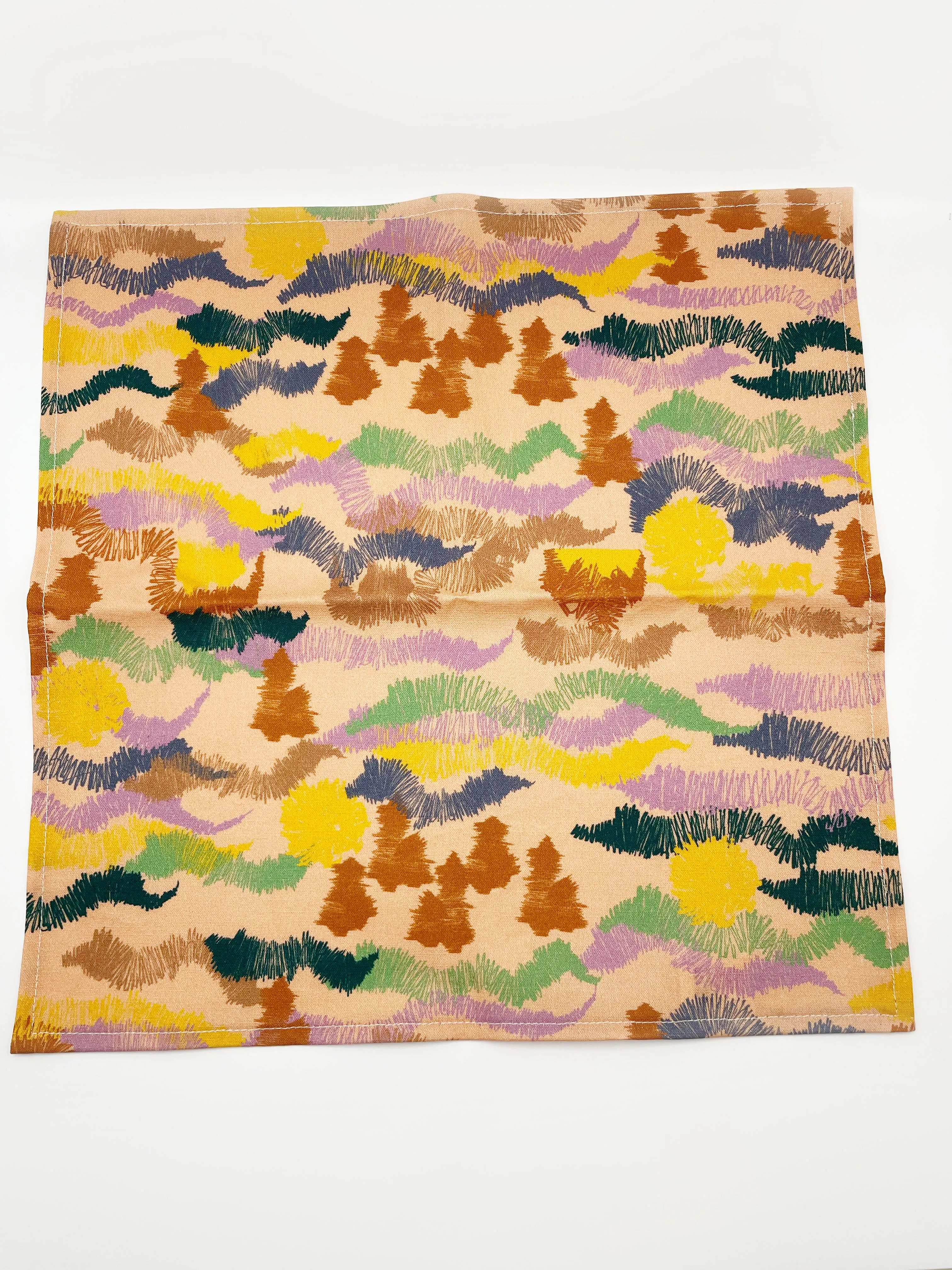 Abstract Earth Tone Pocket Square  Sonoran Desert Hills Pocket Square