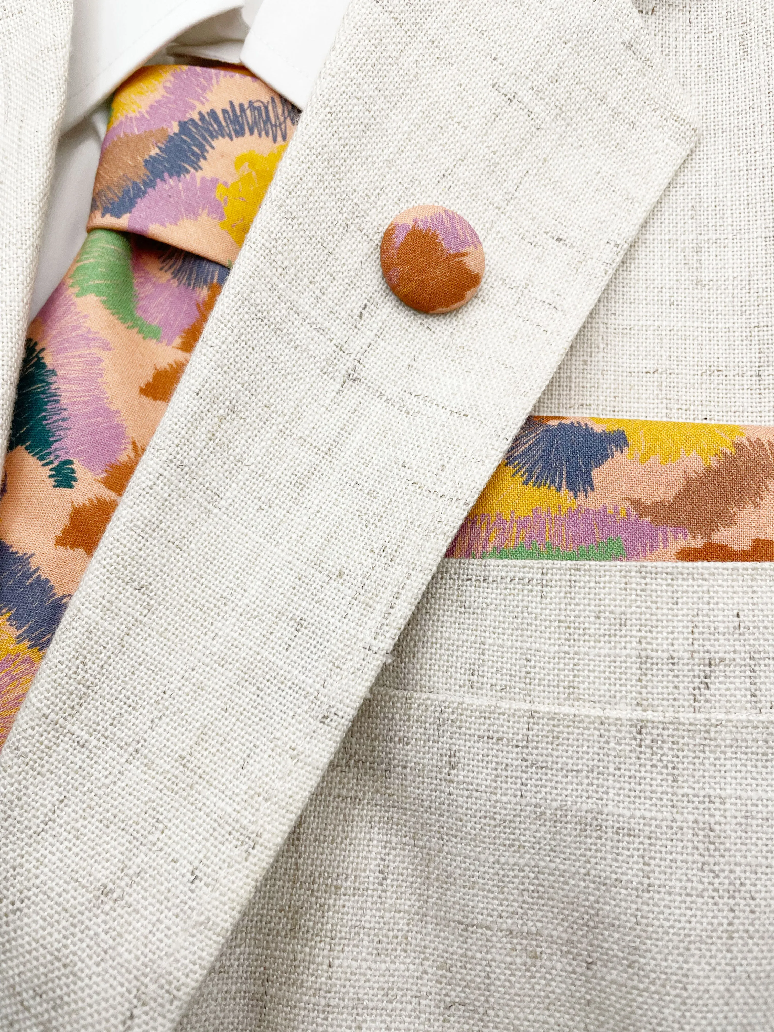 Abstract Earth Tone Pocket Square  Sonoran Desert Hills Pocket Square
