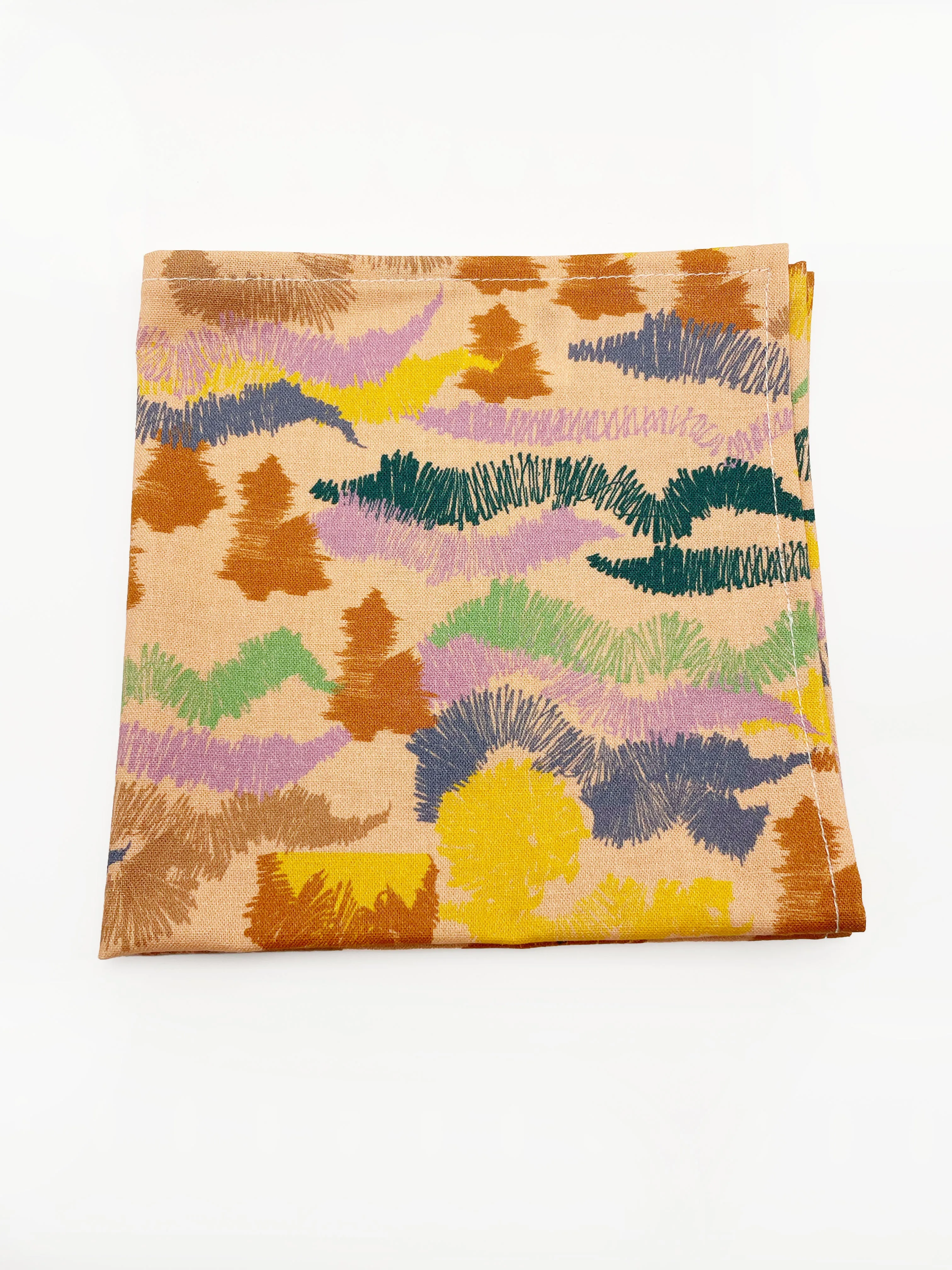 Abstract Earth Tone Pocket Square  Sonoran Desert Hills Pocket Square