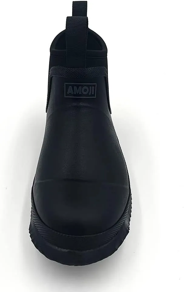 Amoji Men Short Rain Boots Rubber Fishing Deck Boots KL1000