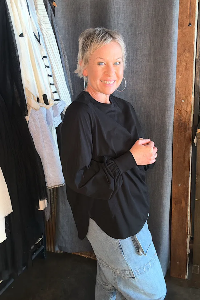 BAXER LONG SLEEVED T-SHIRT - BLACK