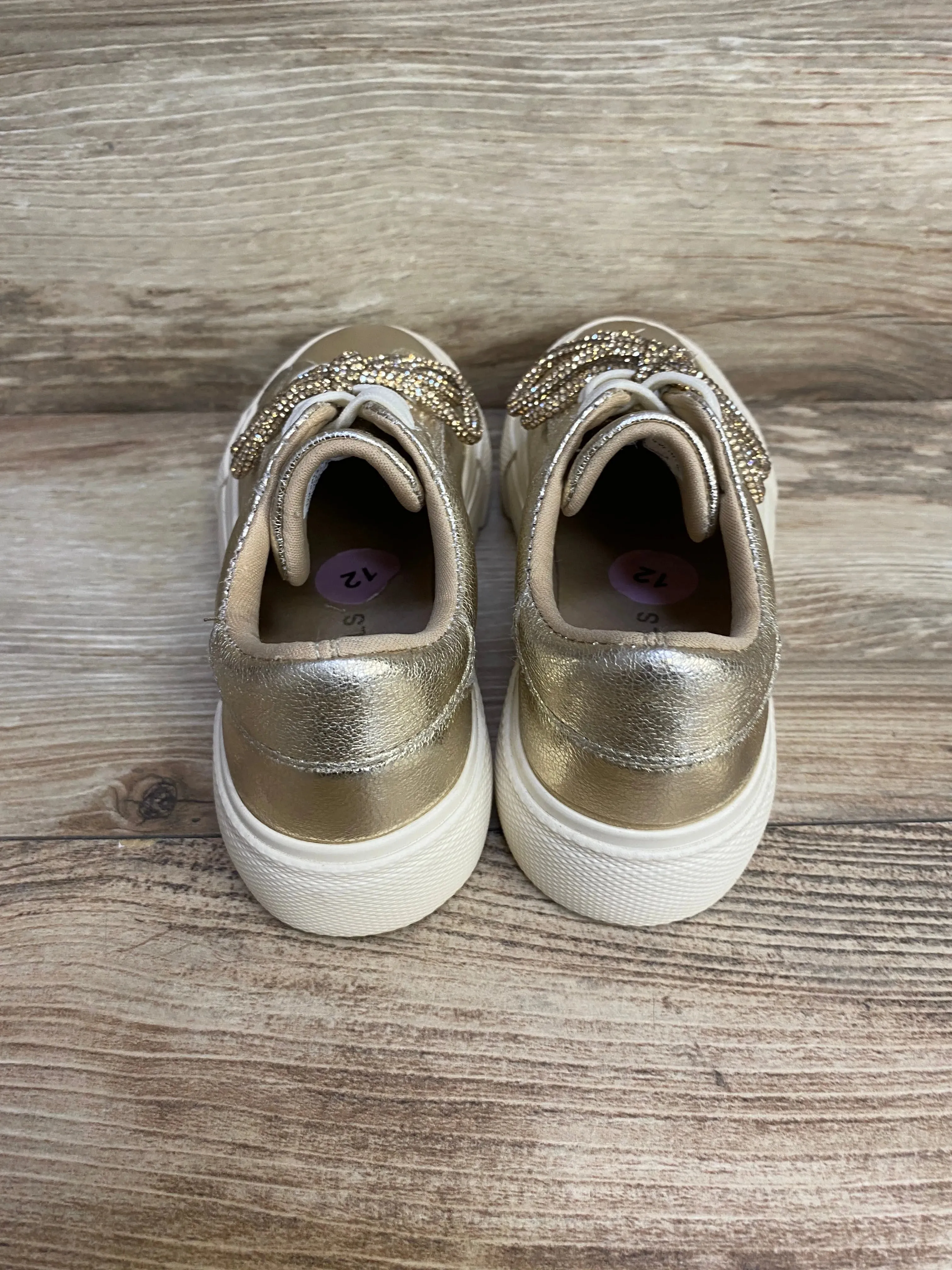 BCBG Girls Precious Platform Sneakers Gold sz 12c