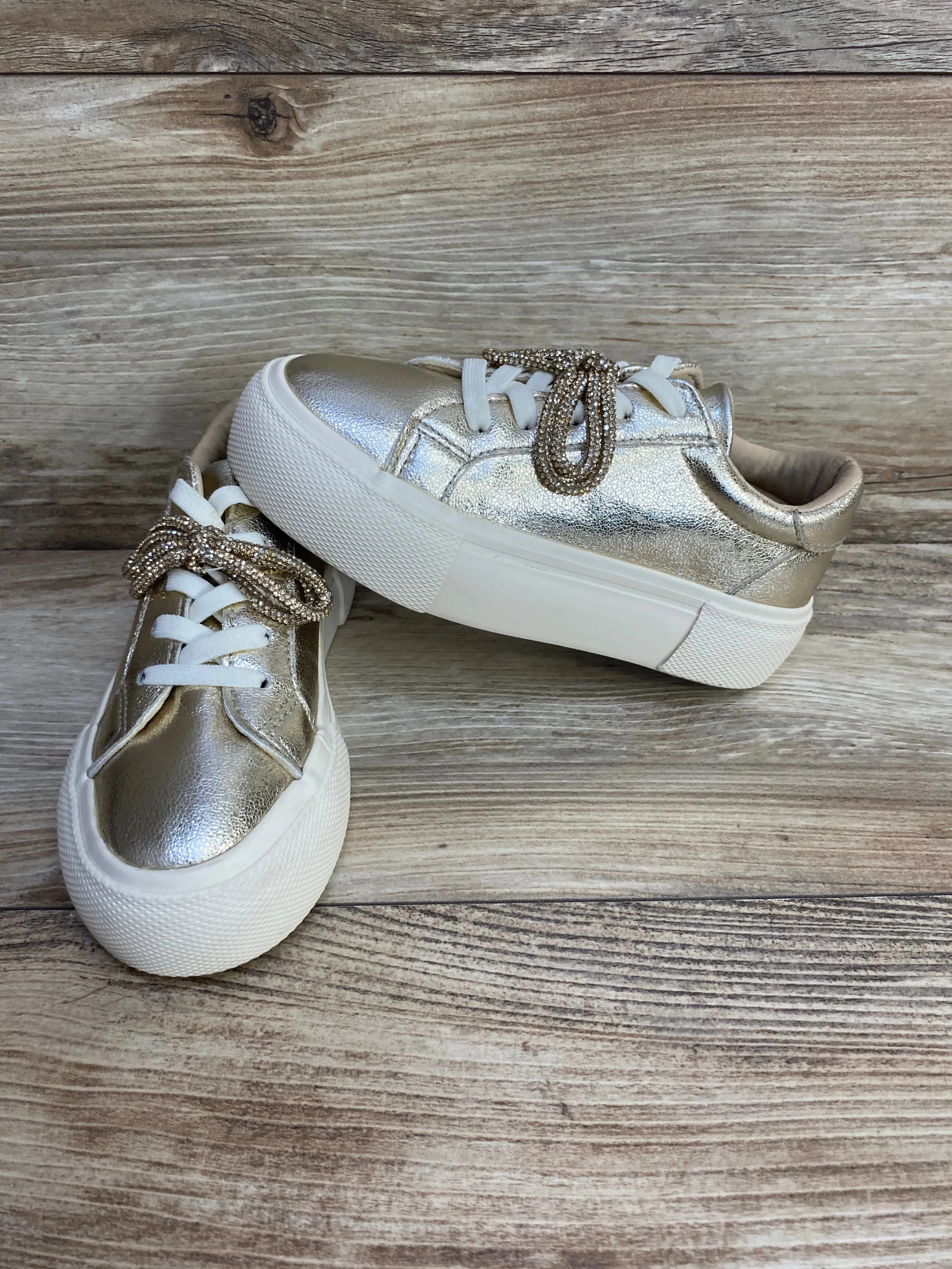 BCBG Girls Precious Platform Sneakers Gold sz 12c