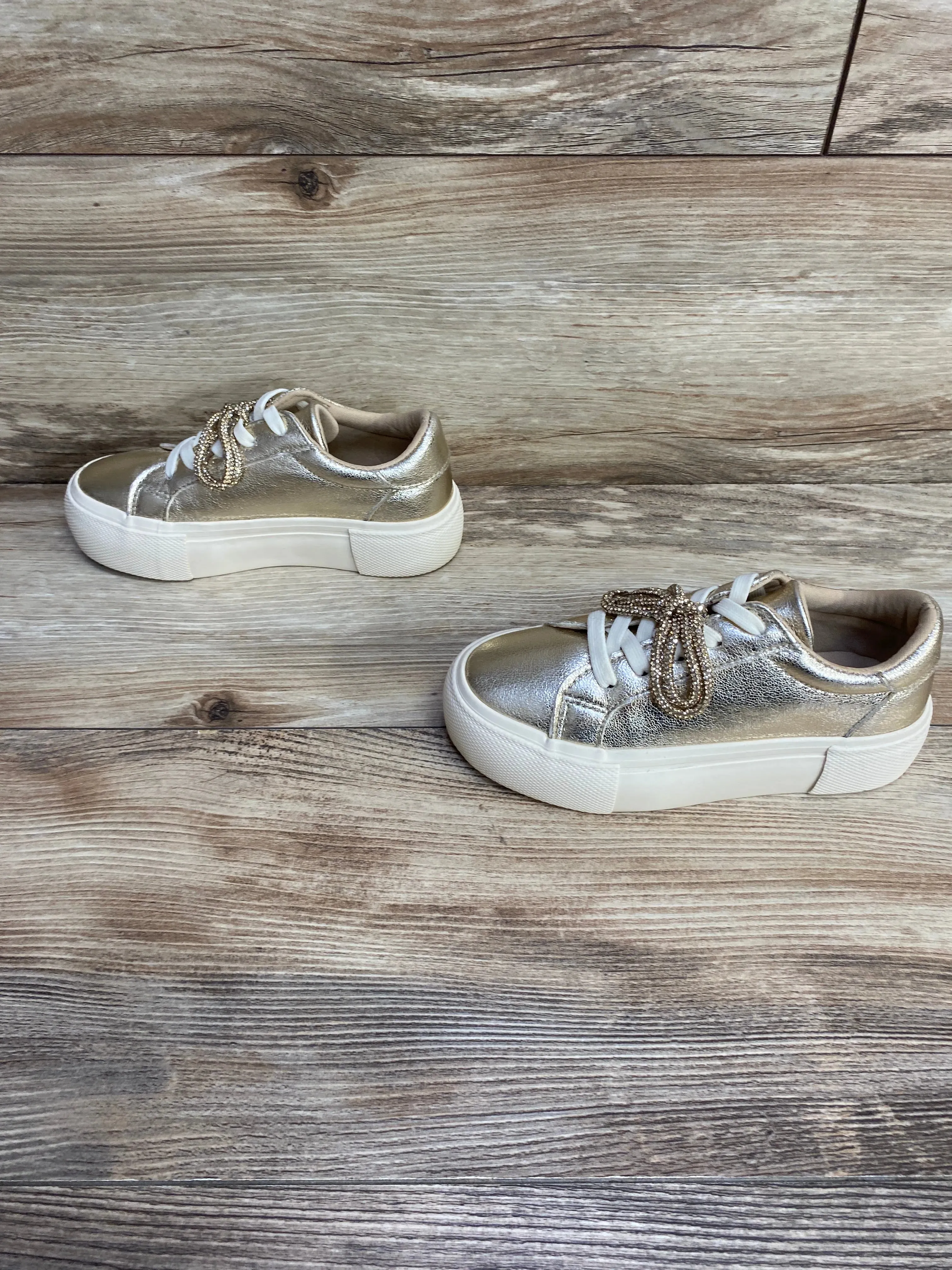 BCBG Girls Precious Platform Sneakers Gold sz 12c