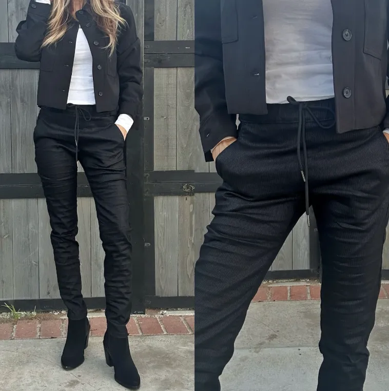 Bevy Flog Black Stripe Pant
