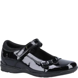 Black Carrie Senior Patent School Shoes