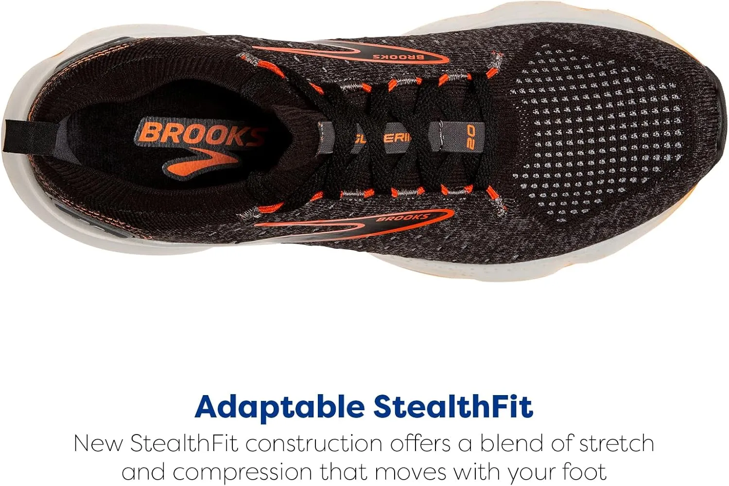 Brooks Mens Glycerin StealthFit 20 Neutral Running Shoe