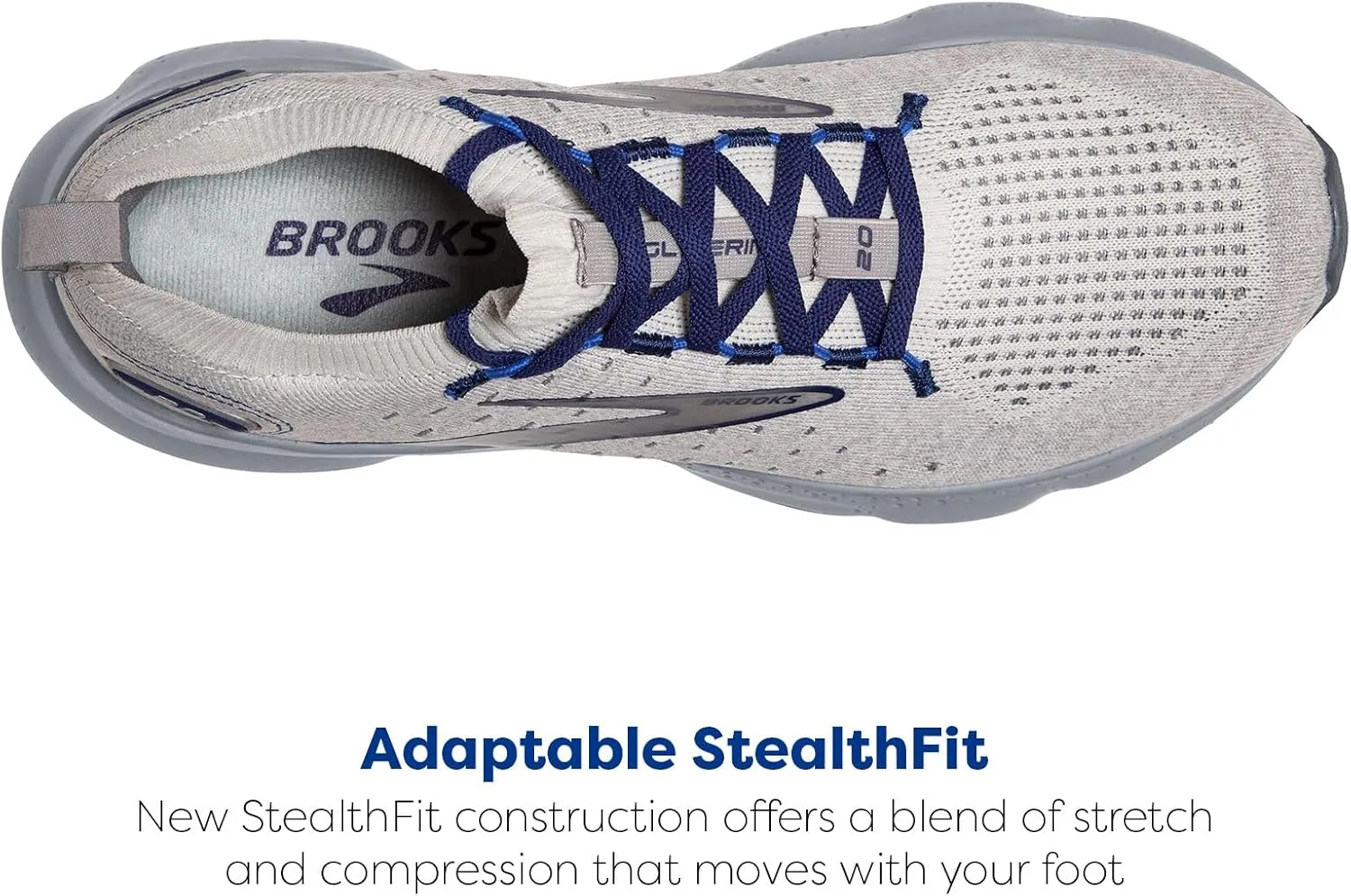 Brooks Mens Glycerin StealthFit 20 Neutral Running Shoe
