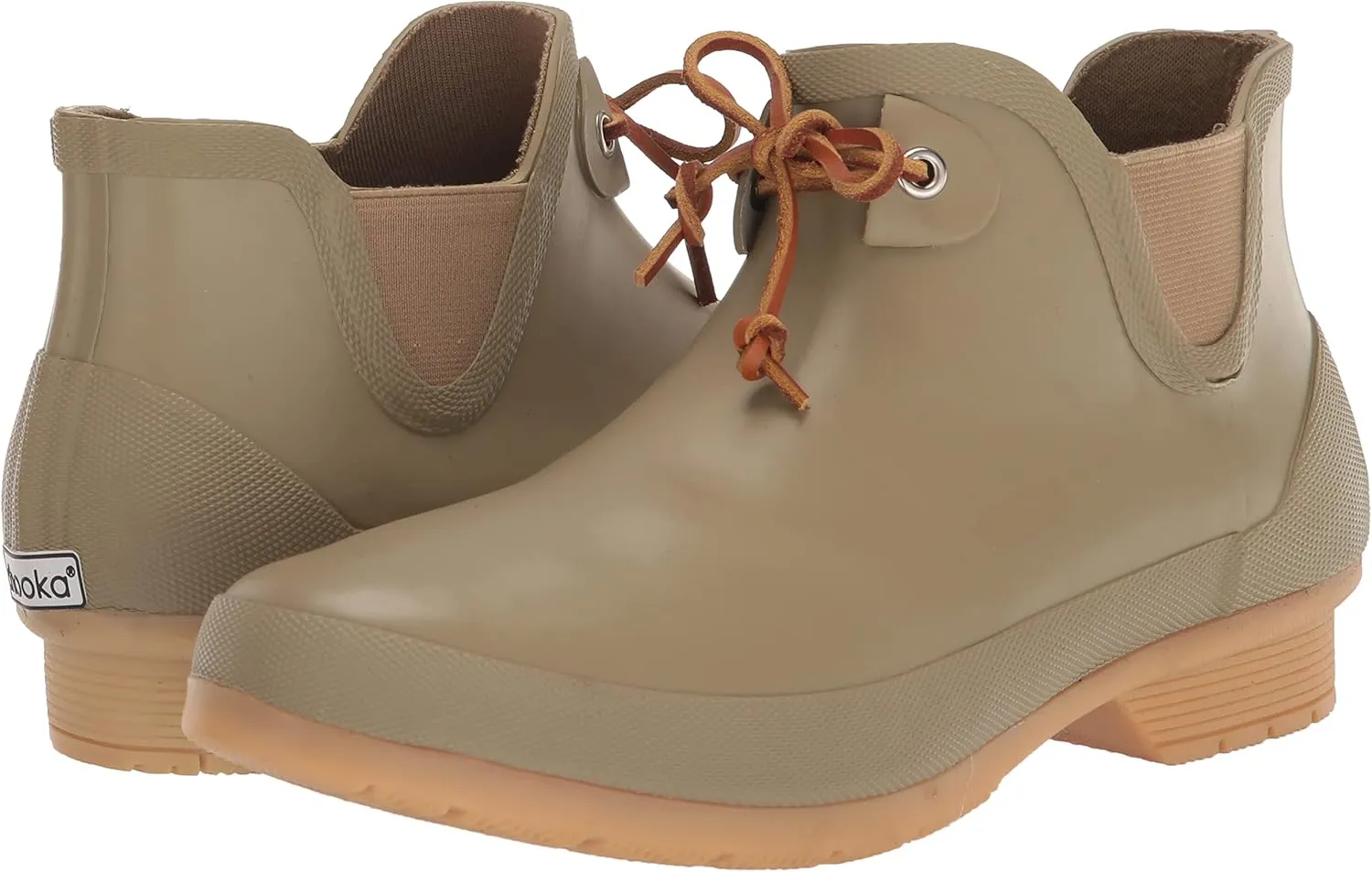 Chooka Women's Classic Tie Waterproof Bootie Rain Boot