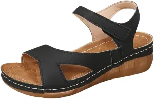 Comfortable Wedge Wedges Sandals Slip on Low Heel With Arch Support for Women Spring Summer Womens Open Toe Non-slip Dressy Slip on Wedges Shoes Hiking Waterproof Comfortable Dresses Wedding