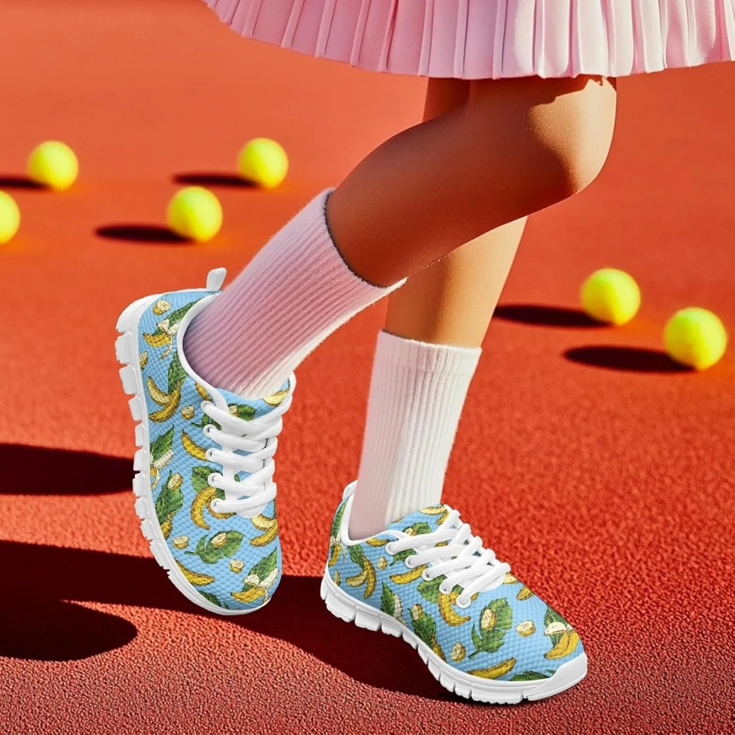 Cumagical Kids Sneakers Adjustable Lace up Breathable Running Shoes for School Sports Outdoor Play