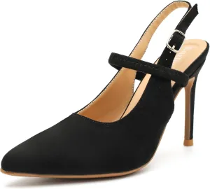 Enelauge Women's Pointed Toe Slingback Pumps Closed Toe Stiletto High Heeled with Strap Wedding Sexy Wedding Bridal Office Homecoming Work Prom Dress Shoes