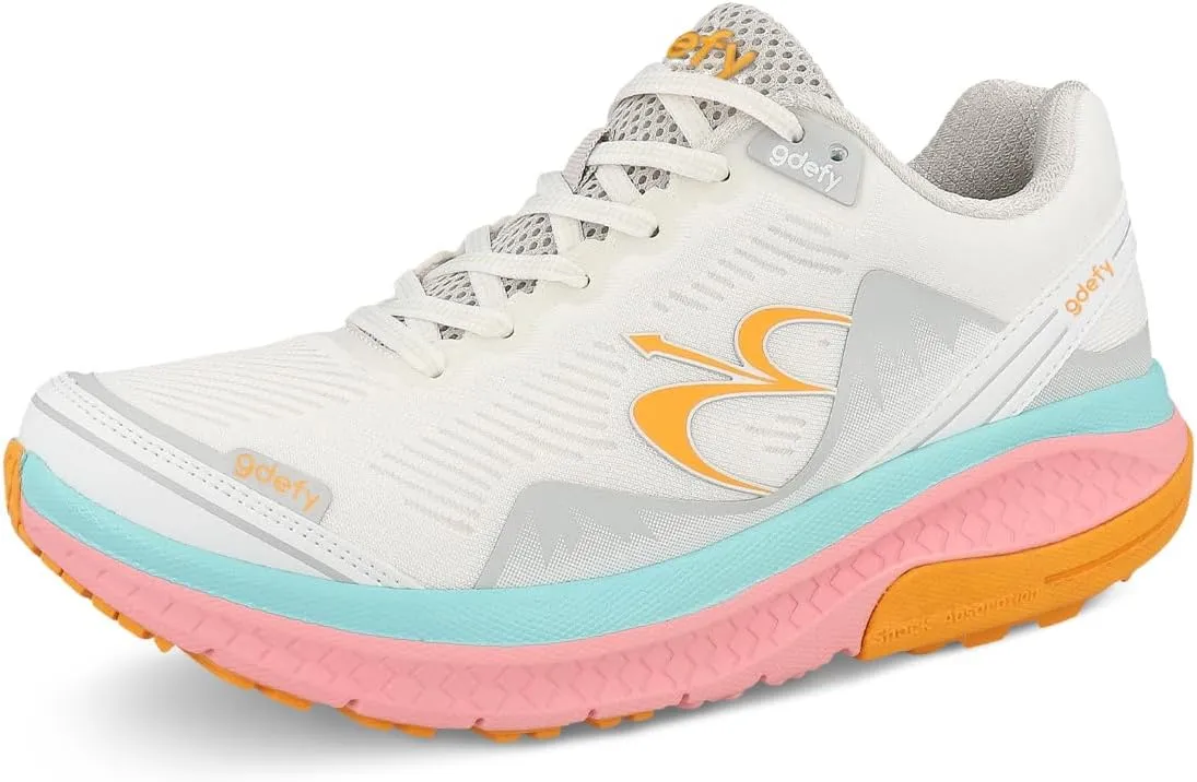 G-DEFY Mighty Walk Womens Orthopedic Walking Shoe | VersoShock Technology for Pain Associated with Running | Prolonged Standing | Arch Support | Diabetic Shoes | Wide Shoes | Free Custom Orthotic