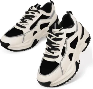 GALPADA 1Pair Womens Tennis Shoes Stylish Athletic Sneakers for Gym Everyday Wear Durable Fashionable Footwear for Active Women for Sports Casual Outfits