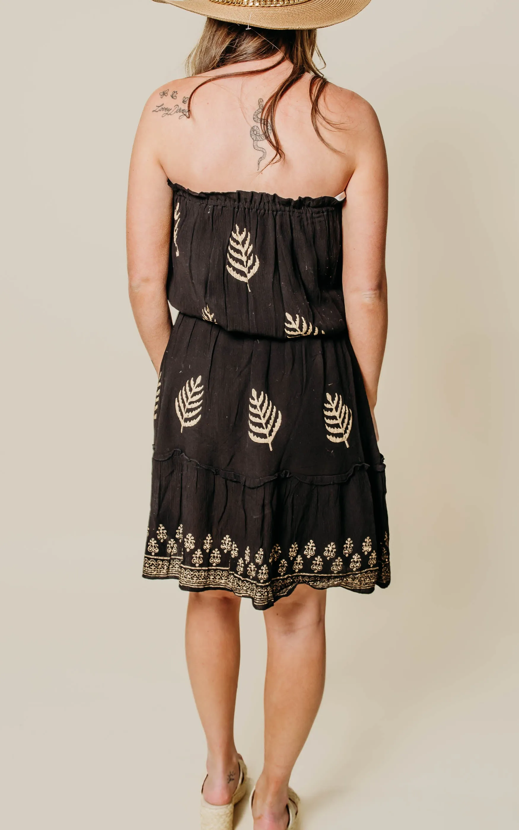 Golden Goddess Tube Top Dress - Final Sale