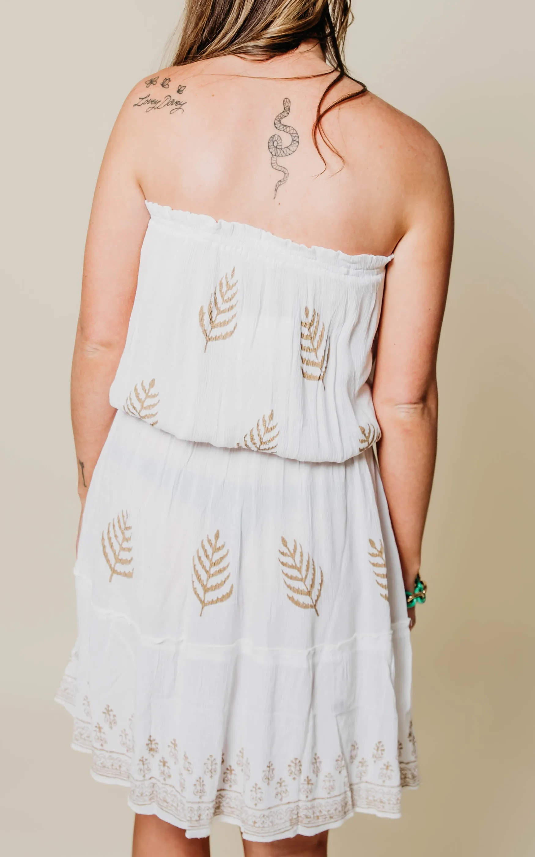 Golden Goddess Tube Top Dress - Final Sale