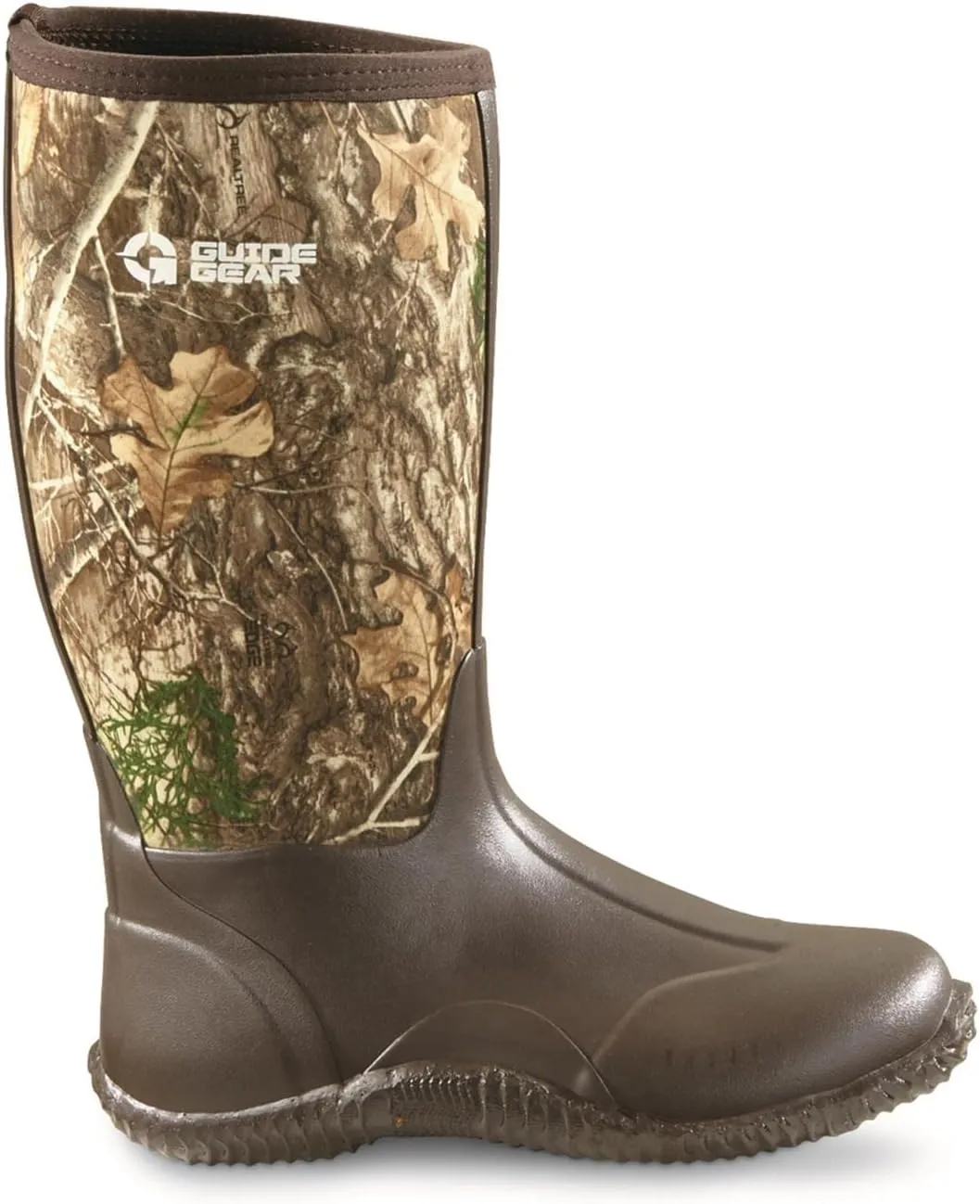 Guide Gear Women's High Bogger Waterproof Rubber Hunting Work Rain Boots 14, 5mm Neoprene Top