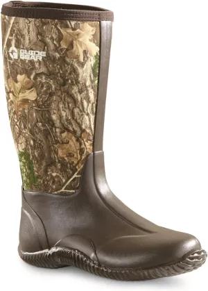 Guide Gear Women's High Bogger Waterproof Rubber Hunting Work Rain Boots 14, 5mm Neoprene Top
