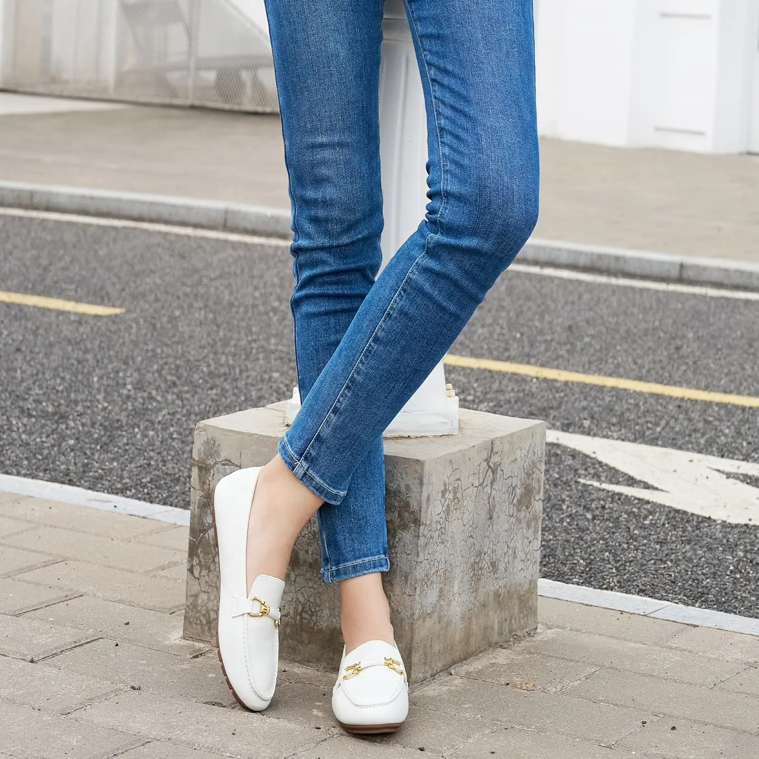 HARENCE Loafers for Women Comfortable Slip On Business Work Flats Shoes Casual Driving Moccasins Penny Loafer