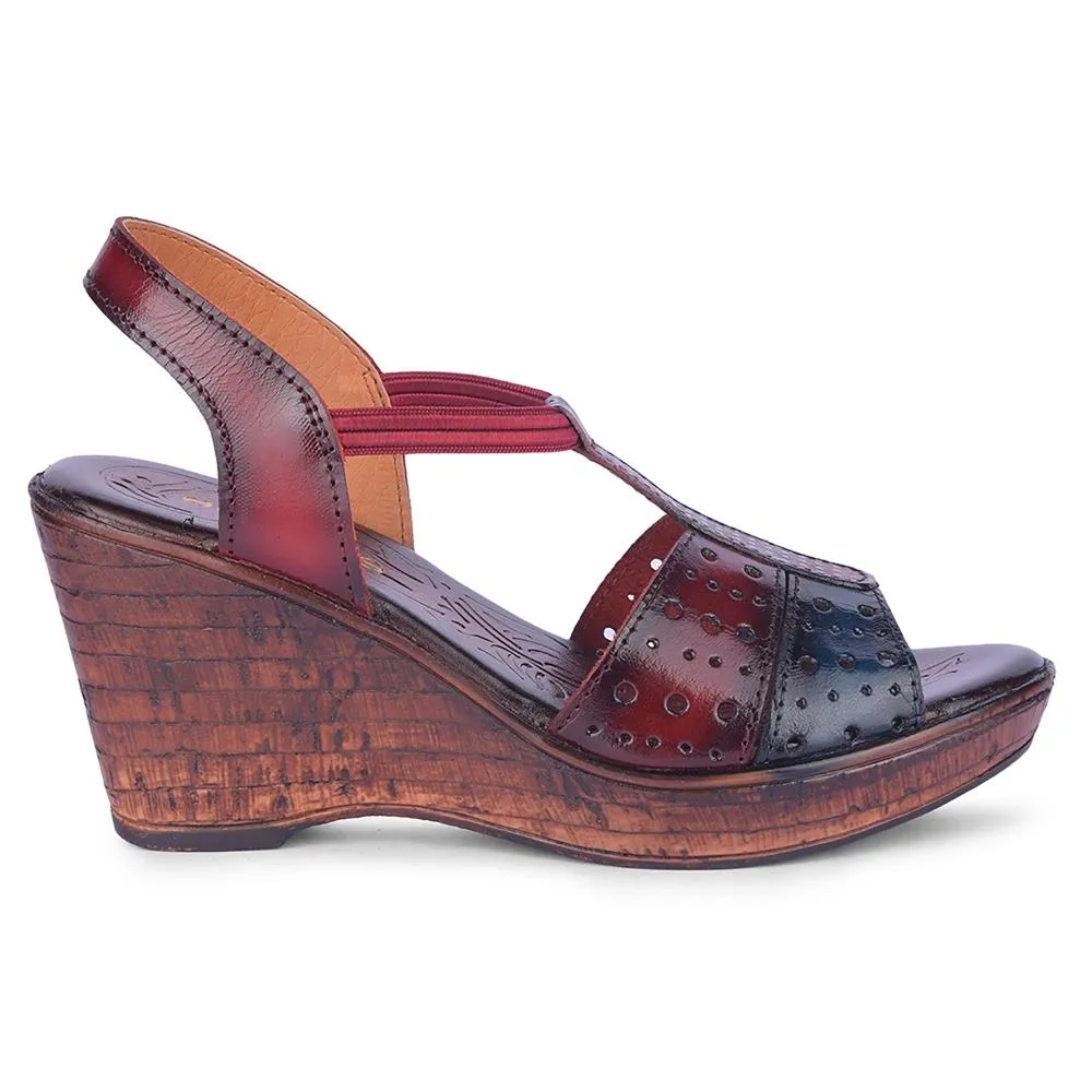 Healers By Liberty Women TLO-54 Cherry Wedges Fashion Wedges Heel Sandal