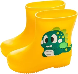 IWIHMIV Baby Rain Boot Infant Rain Boots Boys' Boots Toddler Kids Baby Boys Girls Cartoon Waterproof Rain Non Slip Rain Boots