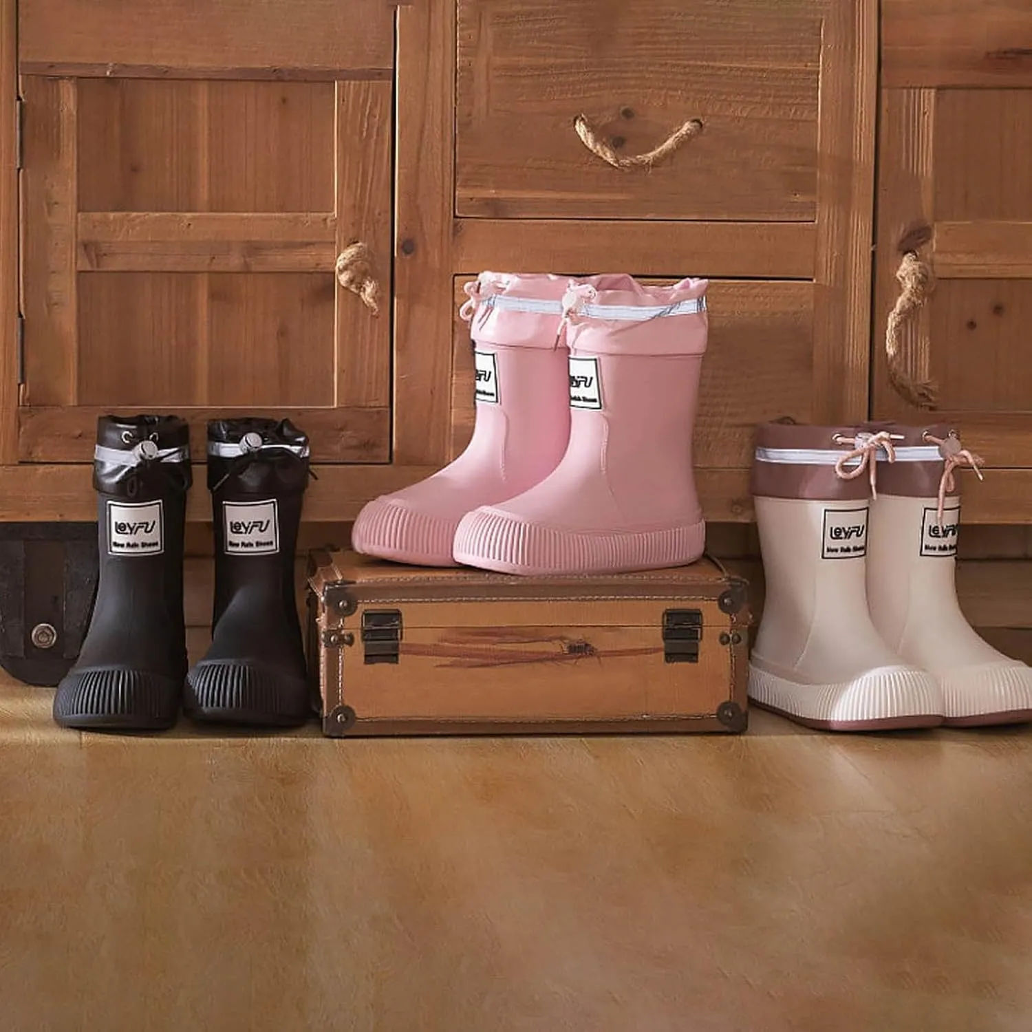 IWIHMIV Girls Rain Boots Rainboots for Toddlers Girls Toddler Rain Boots Kids Rain Boots Waterproof Rubber Boots for Girls And Boys