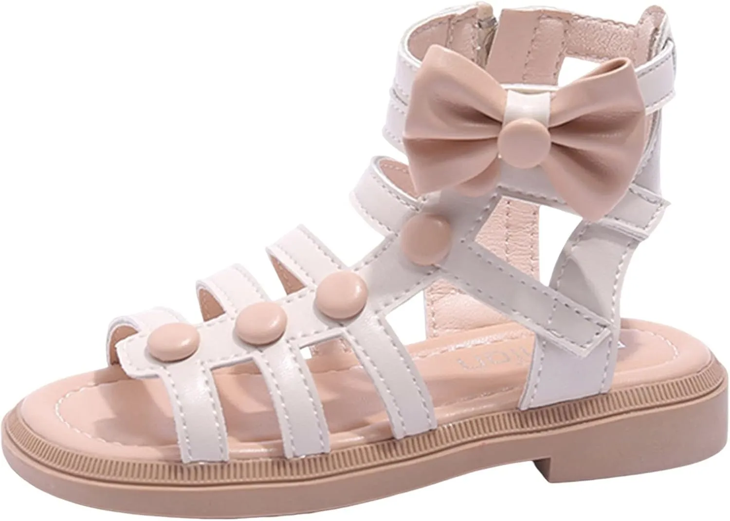 Kids Open Toe Roman Shoes for Girls Vintage High Top Strapped Flat Shoes Ankle Strap Soft Cute Girls Slippers Teen