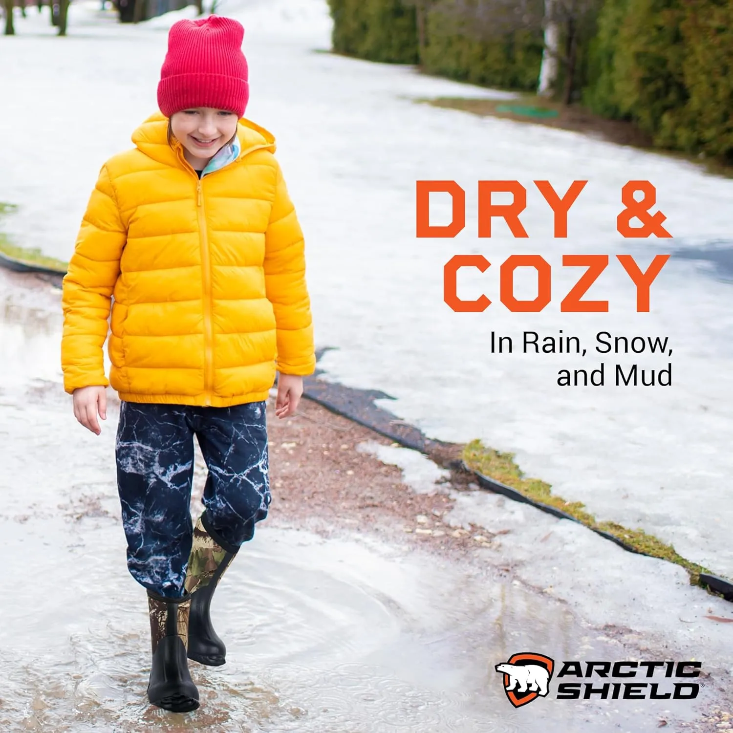 Kids Rain Boots - Outdoor Waterproof & Insulated Winter Boots for Girls & Boys - Unisex Kids Snow Boots for Rain, Mud, Agriculture & Fishing for Toddlers, Little & Big Kids