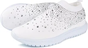 Lausiuoe Slip On Sneakers Women Wide Width Walking Running Shoes Ladies Slip-on Mesh Lightweight Breathable Tennis Shoes