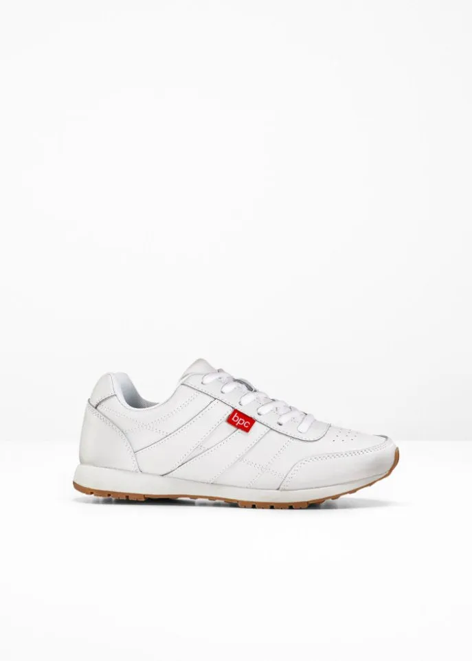 Leather sneakers Bpc Bonprix Collection, white
