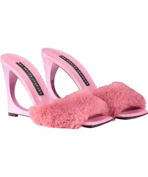Les Petits Joueurs Pink Lola Mule Teddy UK 5 EU 38 