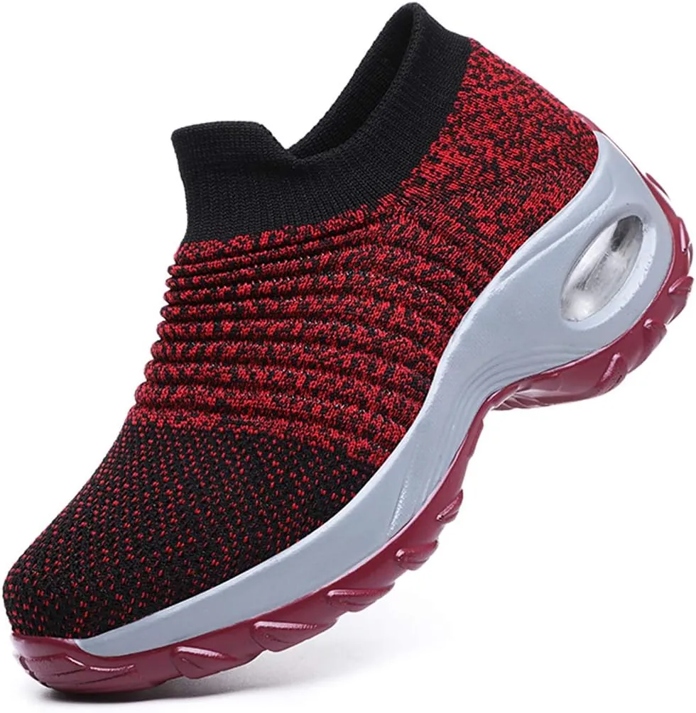 LIBINXIF Women's Walking Shoes Sock Sneakers Mesh Slip On Air Cushion Lady Girls Modern Jazz Dance Easy Shoes Platform Loafers Sneakers