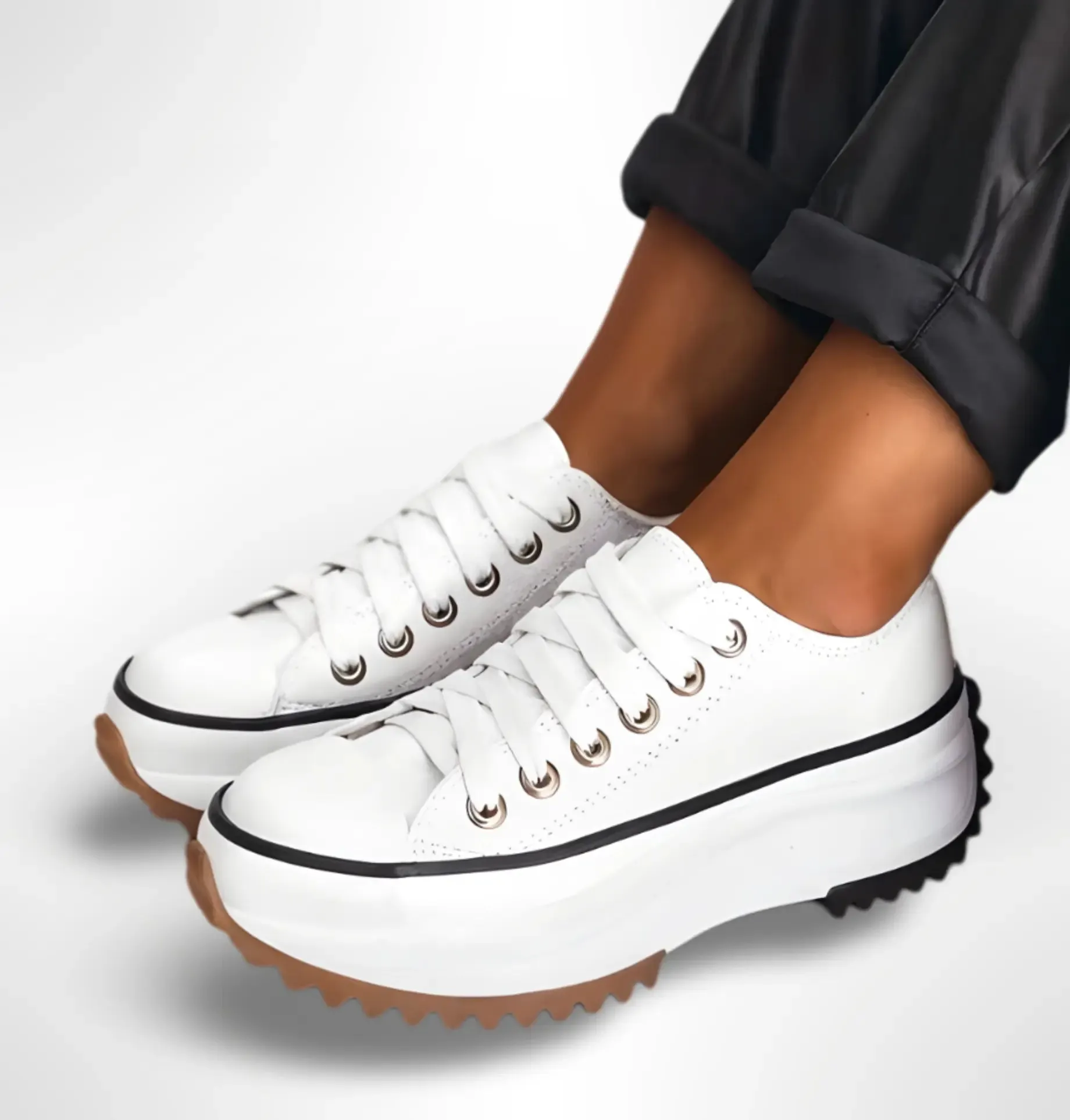 MARLEY | Leather Platform Sneakers