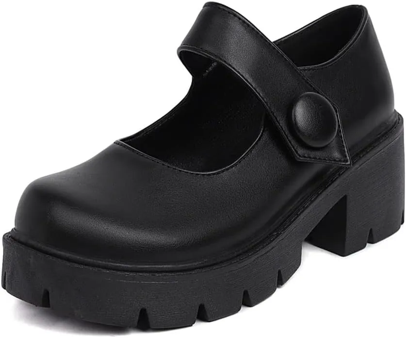 Mary Jane Platform Shoes for Women Wedges Lolita Shoes School Shoes