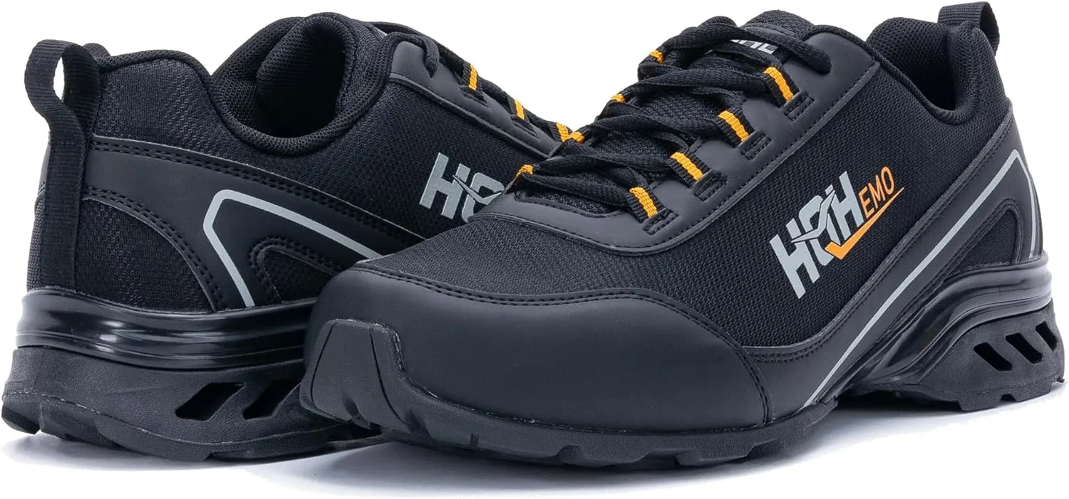Mens Walking Work Shoes with Arch Support for Plantar Fasciitis Non Slip Tennis Athletic Hiking Sneakers for Everday Standing