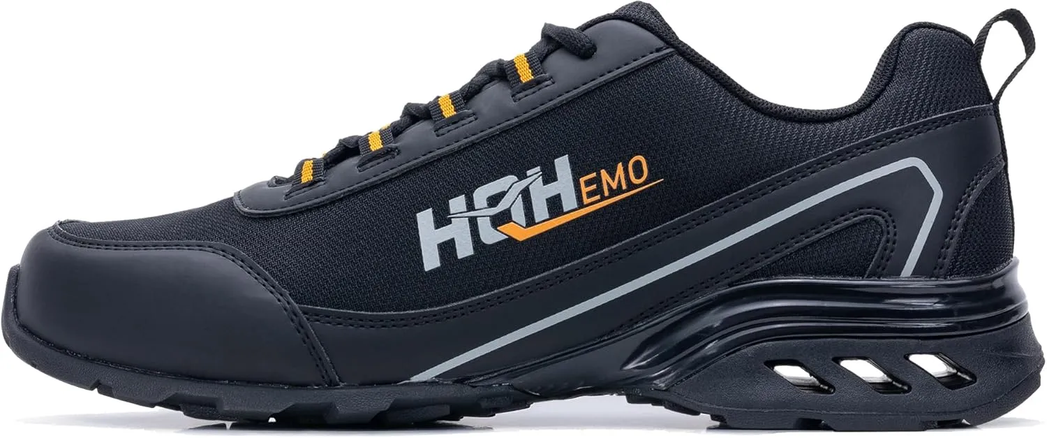 Mens Walking Work Shoes with Arch Support for Plantar Fasciitis Non Slip Tennis Athletic Hiking Sneakers for Everday Standing