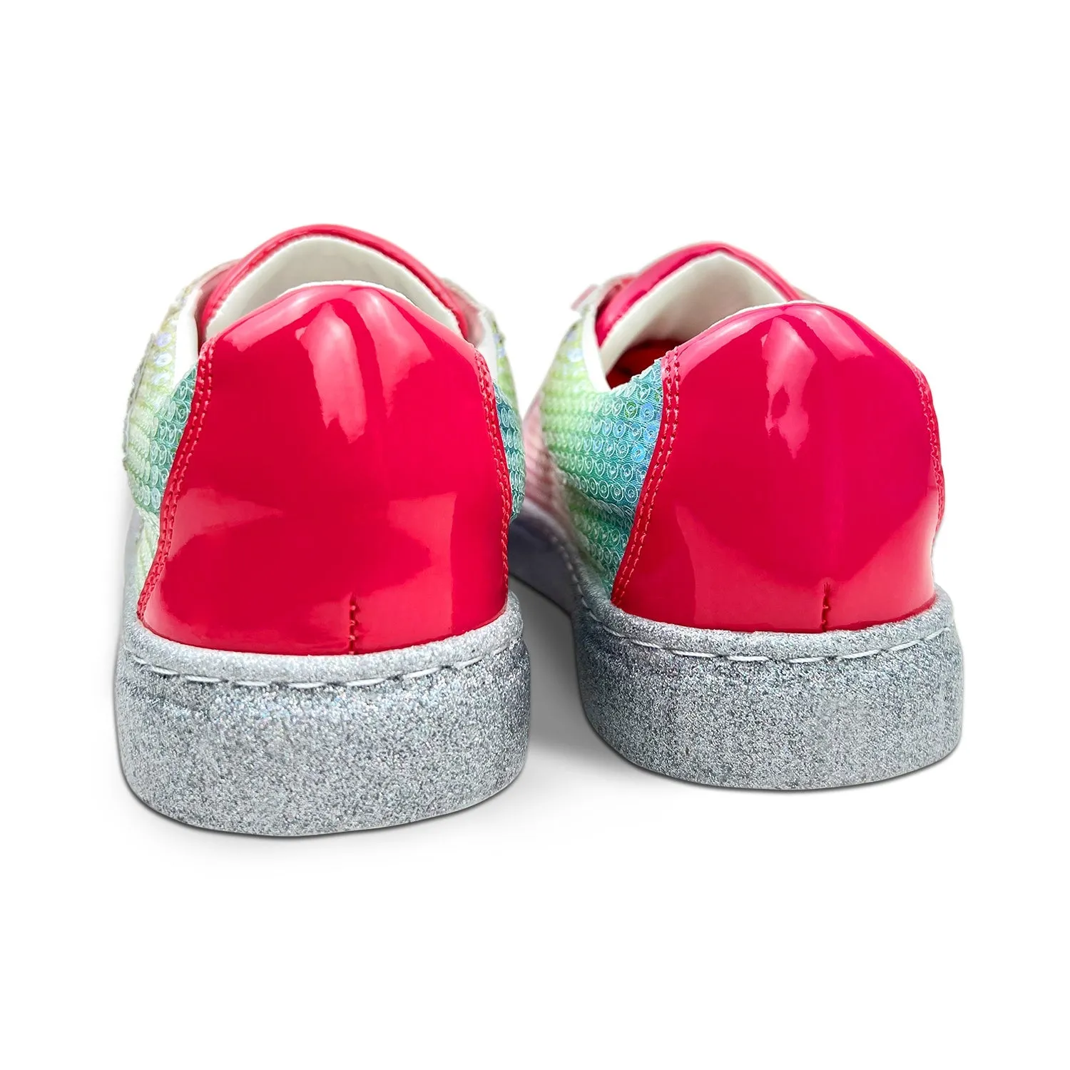 Miss Harper Sneaker in Pink Sequin - Kids from Yosi Samra