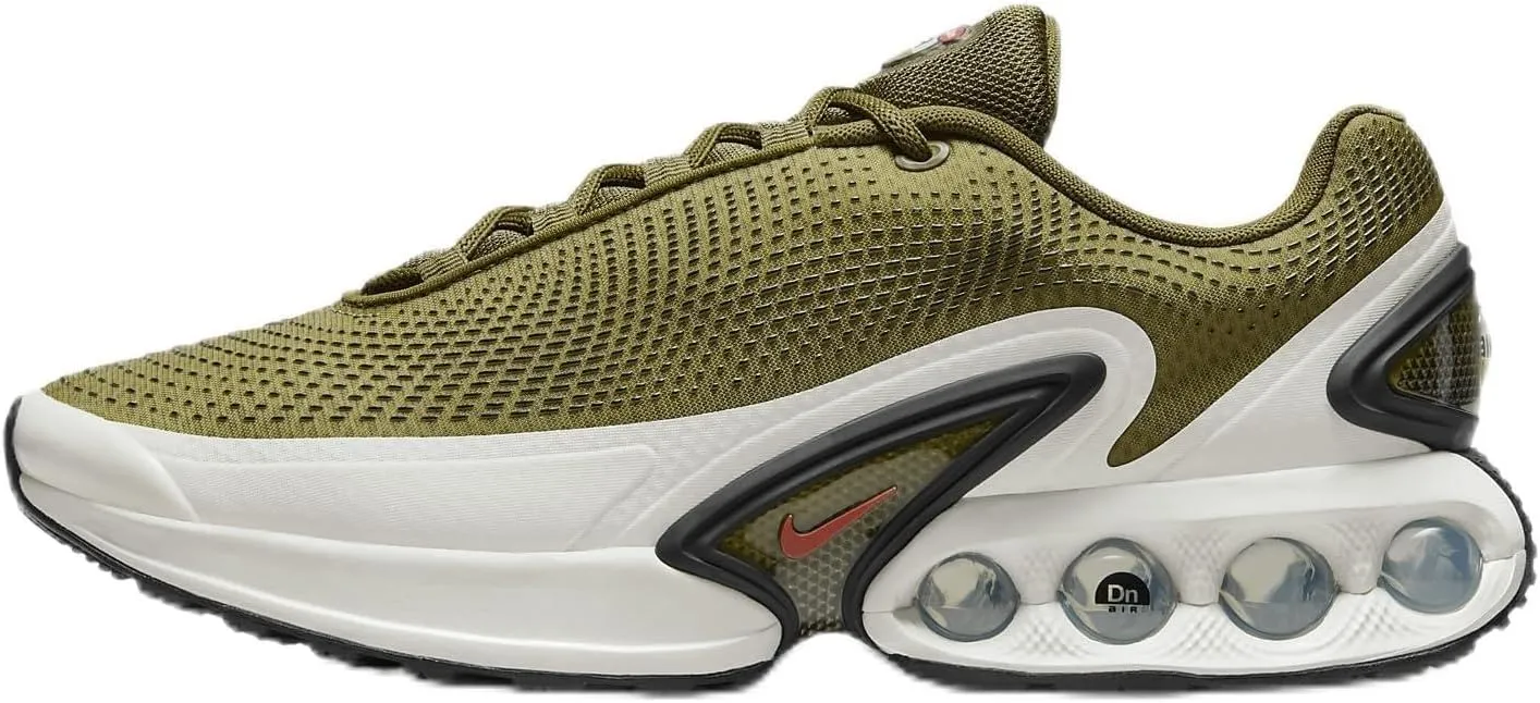 Nike Air Max Dn Shoes (DV3337-300, Olive Flak/Black/Olive Flak/Gym Red) Size 11
