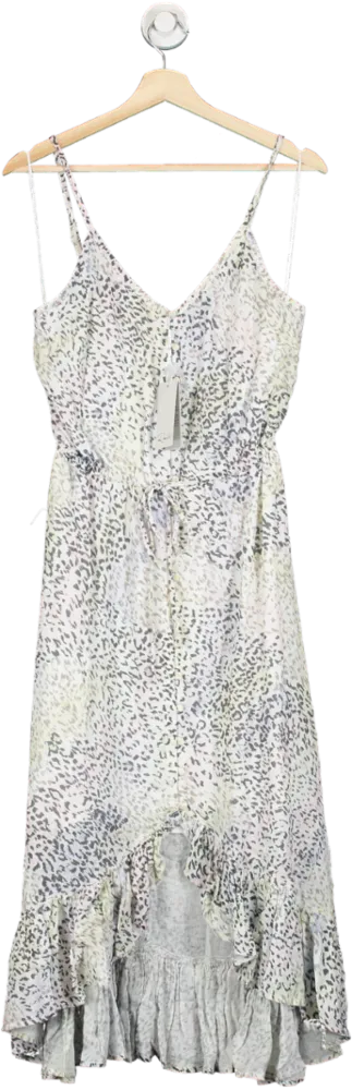 Rails White Frida Linen Mix Dress - Rainbow Cheetah UK S