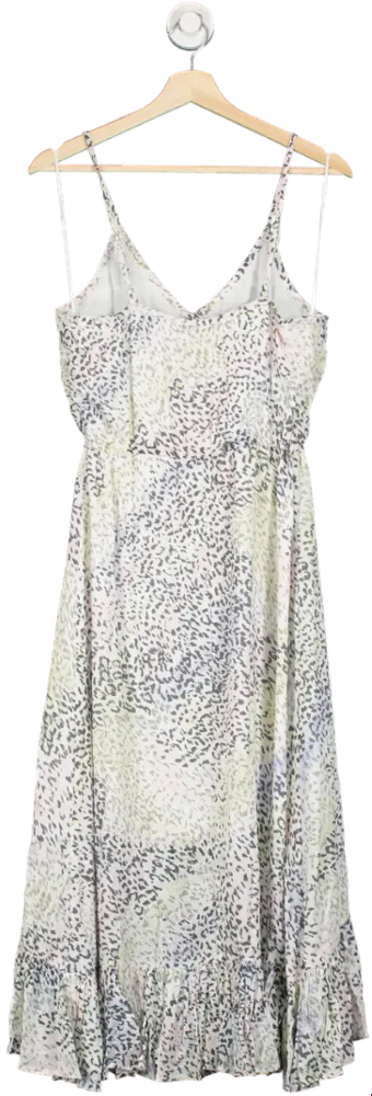 Rails White Frida Linen Mix Dress - Rainbow Cheetah UK S