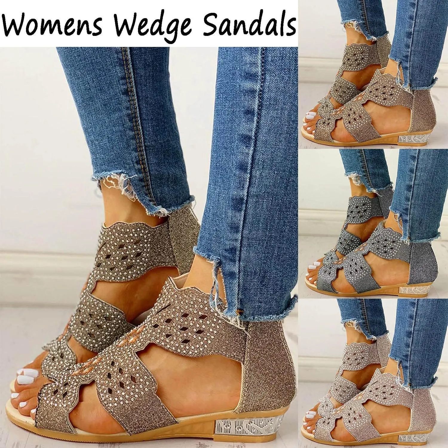 Sandals for Women Dressy Summer, Womens Sandals Orthopedic Open Toe Sandals Retro Anti Slip Comfy Breathable Shoes