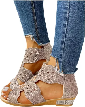 Sandals for Women Dressy Summer, Womens Sandals Orthopedic Open Toe Sandals Retro Anti Slip Comfy Breathable Shoes