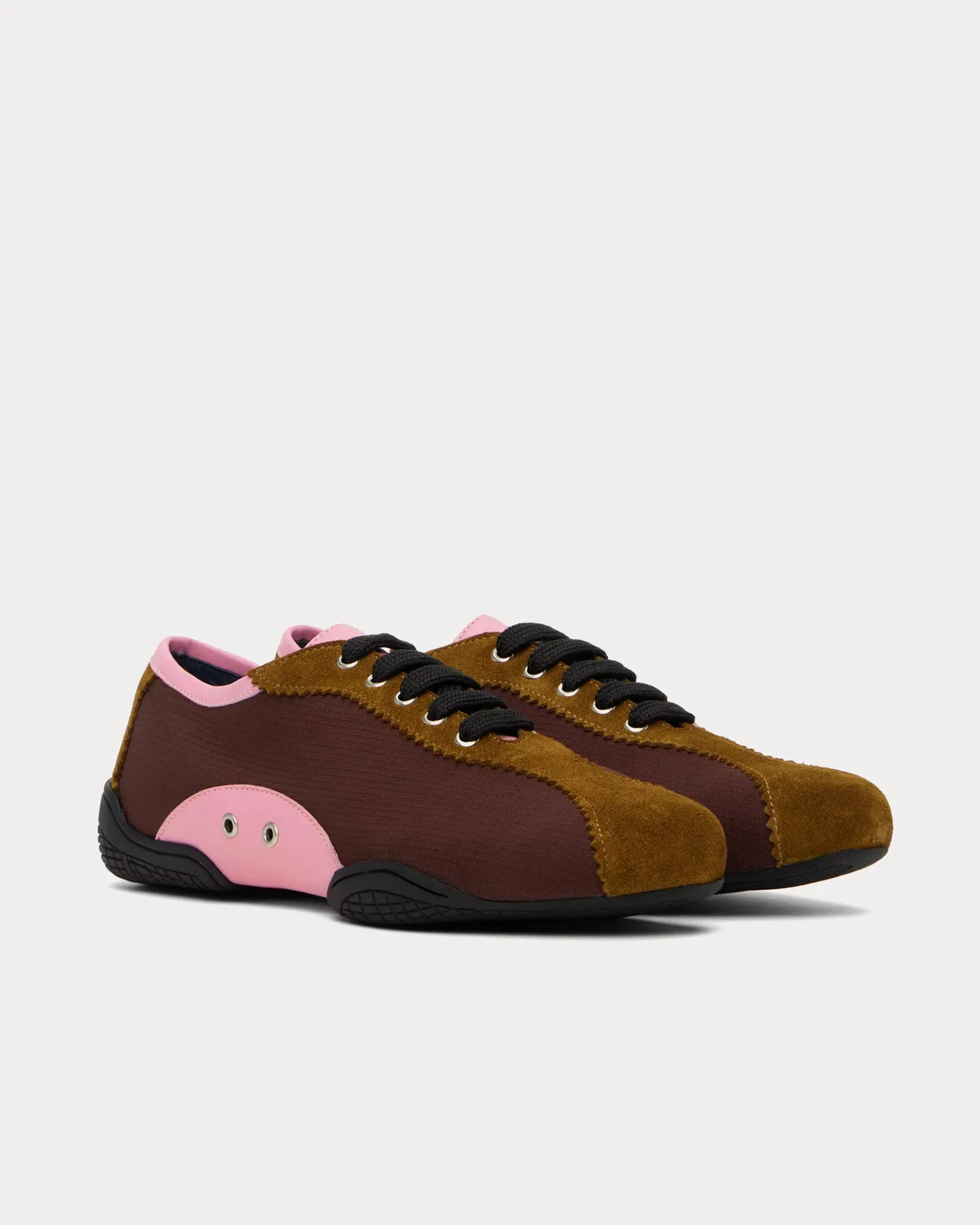 Simone Burgundy / Tan Low Top Sneakers