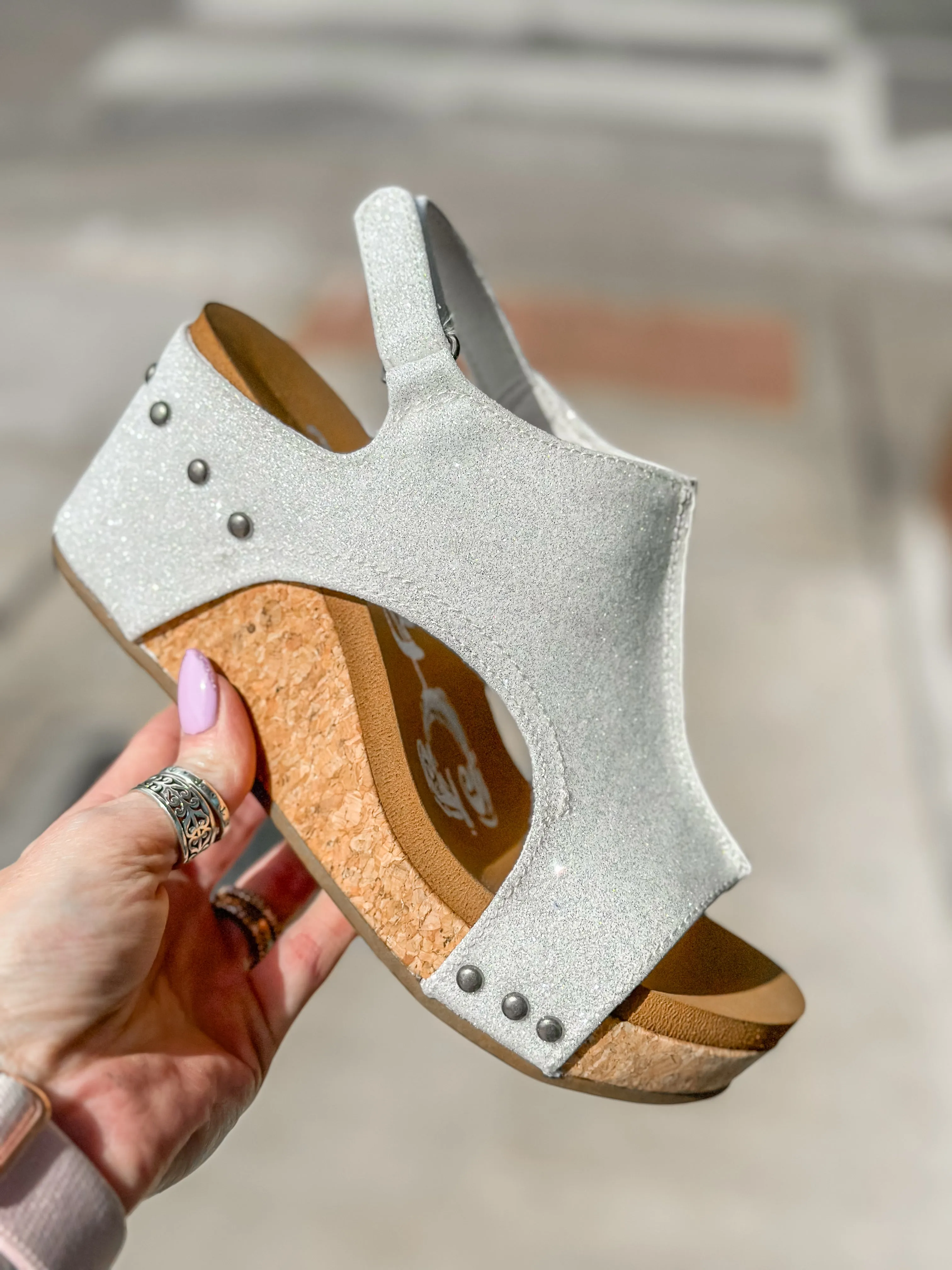 The Amara Glitter Wedges