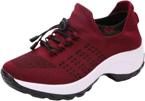 Walking Shoes Sock Sneakers Mesh Slip On Air Cushion Lady Girls Modern Jazz Dance Easy Shoes Platform Loafers