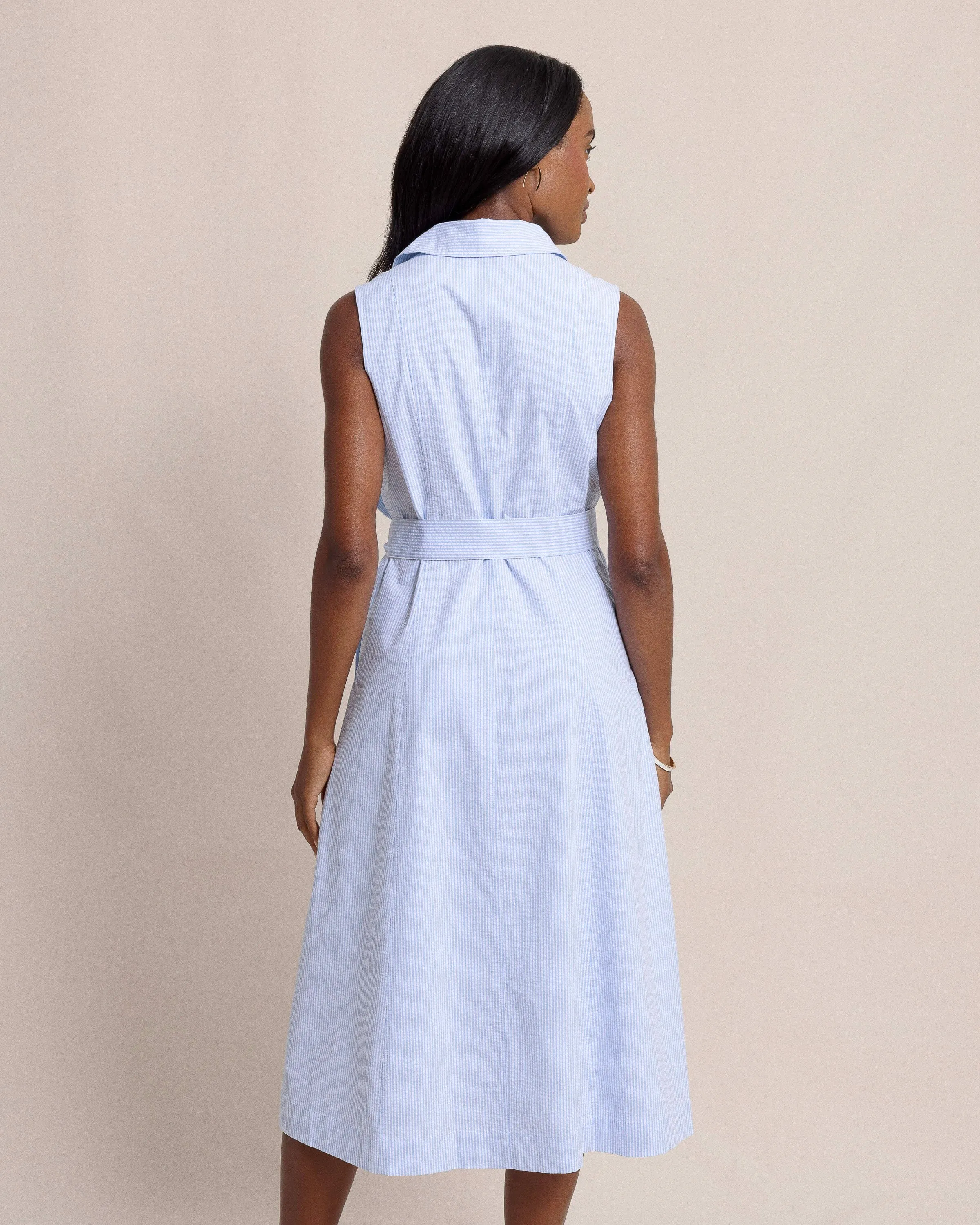 Whitley Seersucker Midi Dress