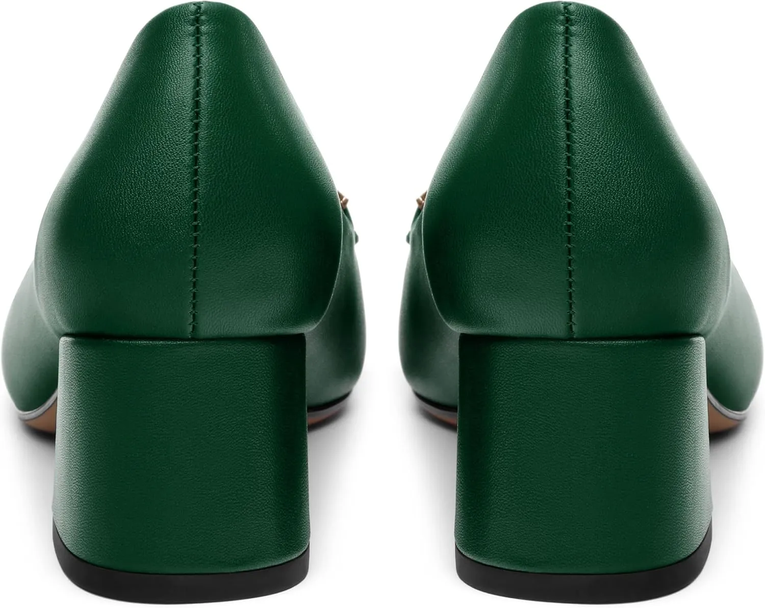 Women's Pumps Low Chunky Block Heel Square Toe Slip On Comfortable Dress Shoes for Work Office Casual
