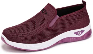 Women's Slip-On Breathable Mesh Sneakers  Lightweight Walking Shoes for Outdoor, Travel, Casual Wear  Comfortable Anti-Slip Loafers for Everyday, All-Day Use